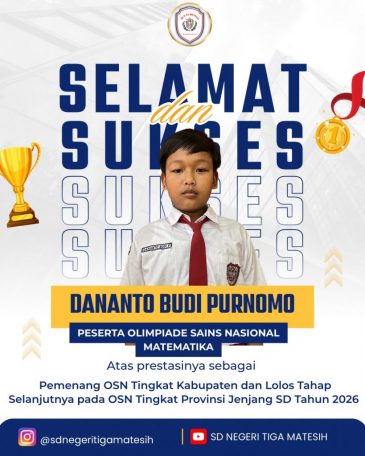 Dananto Budi Purnono, finalis OSN Matematika tingkat provinsi